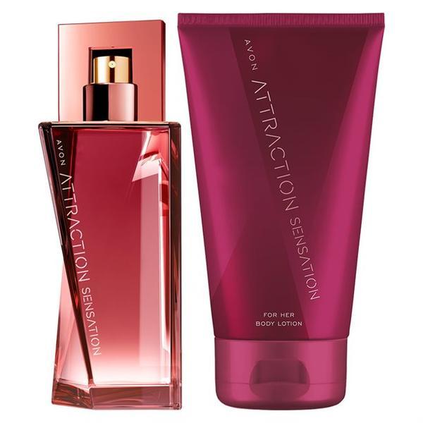 Set 2 buc. Attraction Sensation pentru Ea: lotiune de corp 150 ml + apa de parfum 50 ml