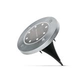 Lampă solară LED, model circular cu înfigere în sol, alb rece 11 cm - Gardena