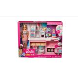 Set de joaca Papusa Barbie Cofetar cu accesorii OEM