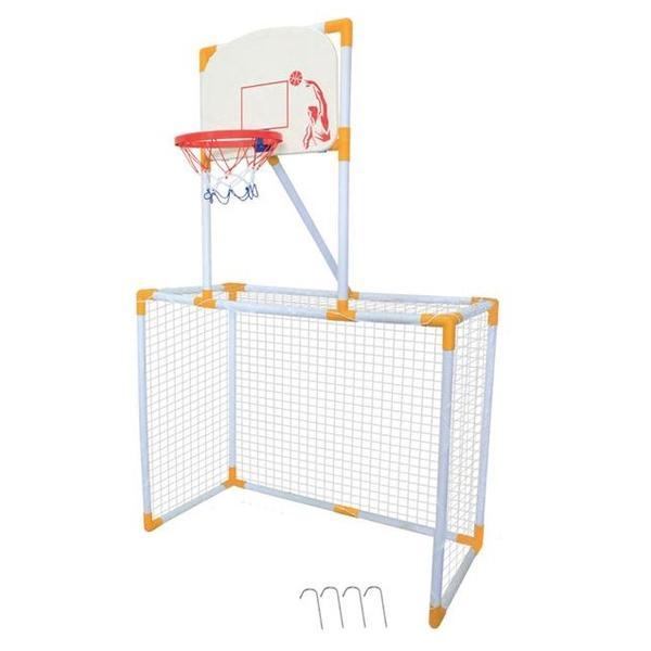 Set de joaca format din poarta de fotbal si cos de baschet, 93x45x145 cm OEM