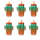 Set 6 recipinete tip Borcan model Cactus, Multicolor, 400ml, AMA