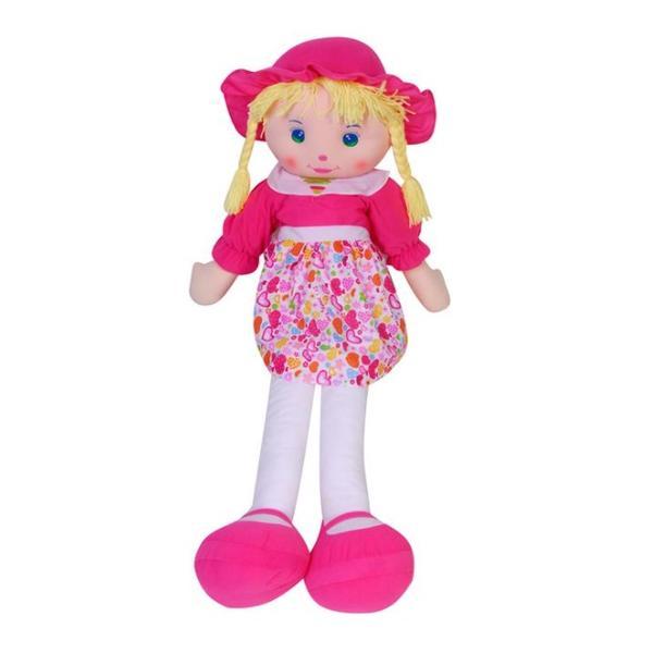 Papusa foarte mare, flexibila, din panza Topi Toy, 90 cm, multicolor, 3 ani +