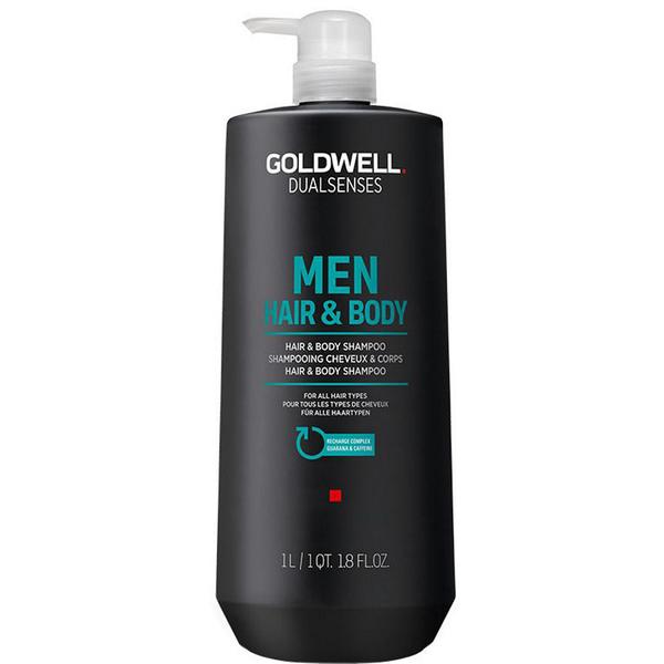 Sampon Barbati pentru Par si Corp - Goldwell Dual Senses Men Hair &amp; Body Shampoo, 1000 ml