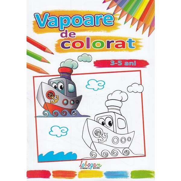 Vapoare de colorat 3-5 ani