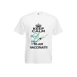 Tricou mesaj Keep calm, m-am vaccinat L