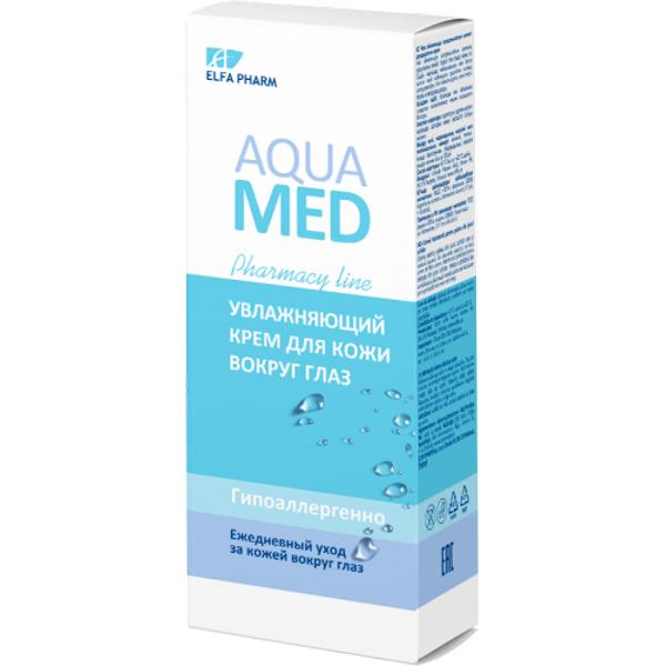 Crema pentru Conturul Ochilor cu Acid Hialuronic si Apa Termala Aqua Med Elfa Pharm, 15 ml