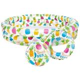 Set piscina gonflabila + Colac + Minge, Intex, 59469, 132 x 28 cm, Multicolor