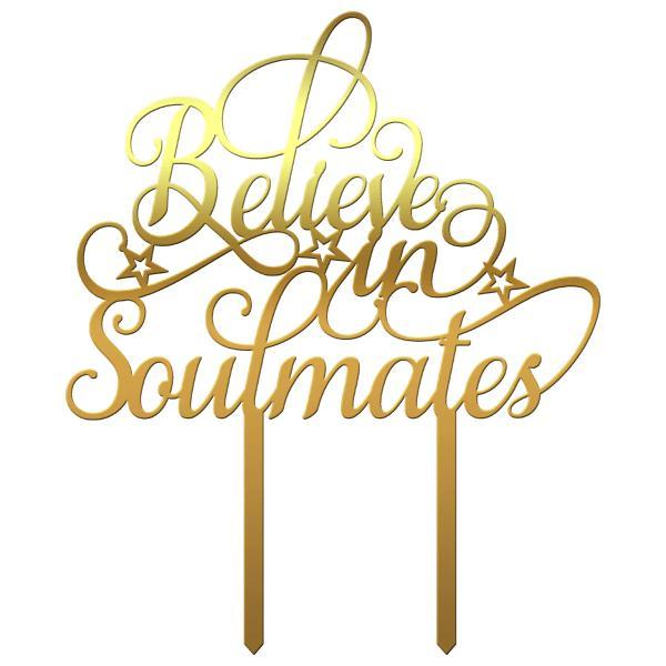 Topper tort nunta Believe in Soulmates - Tomvalk