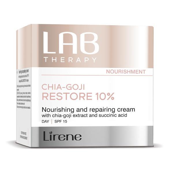 Crema de zi LAB Therapy nutritiva, hranitoare si reparatoare cu extract de chia-goji si acid succinic, SPF 15, 50ml