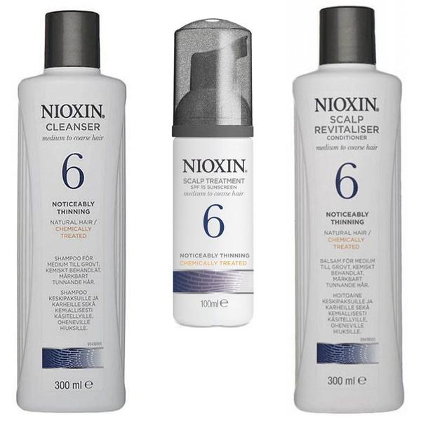 SHORT LIFE - Nioxin - Pachet Medium System 6 pentru parul normal spre aspru, cu tendinta dramatica de subtiere si cadere