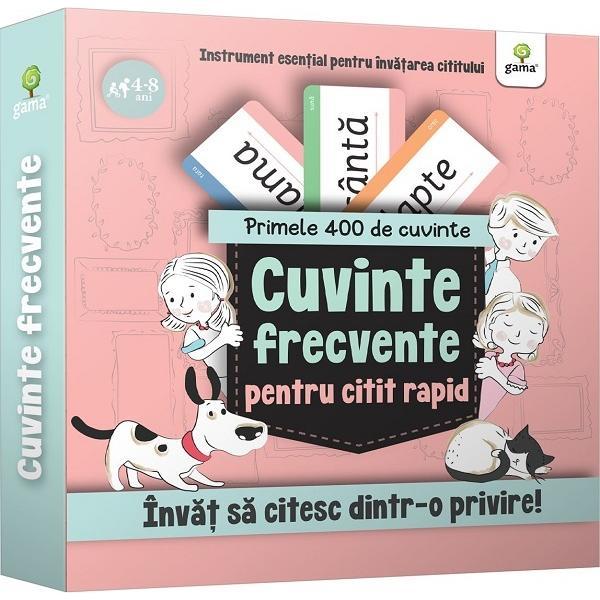 Kit: Primele 400 de cuvinte frecvente pentru citit rapid. 4-8 ani, editura Gama