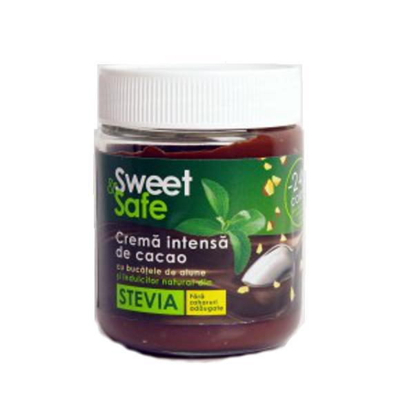 SHORT LIFE - Crema Intensa Cacao si Alune Sweet & Safe Indulcitor Stevia Sly Nutritia, 220 g