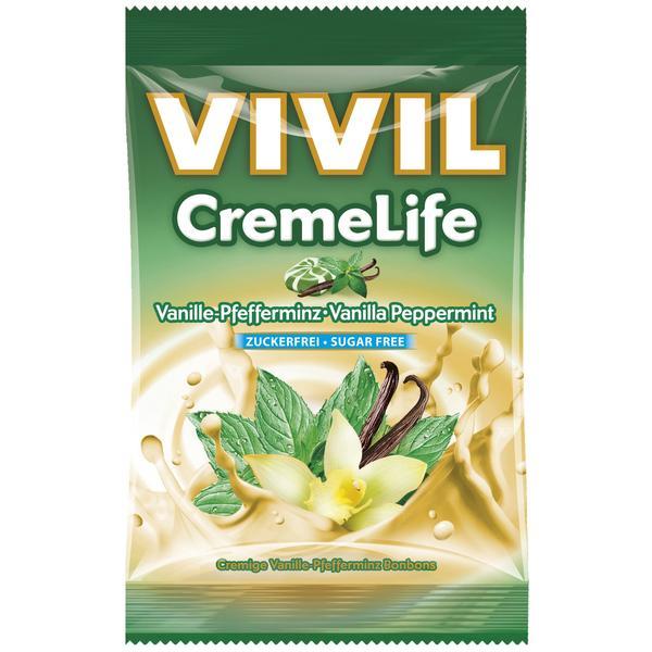 SHORT LIFE - Bomboane fara Zahar cu Vanilie si Menta Creme Life Vivil, 110 g