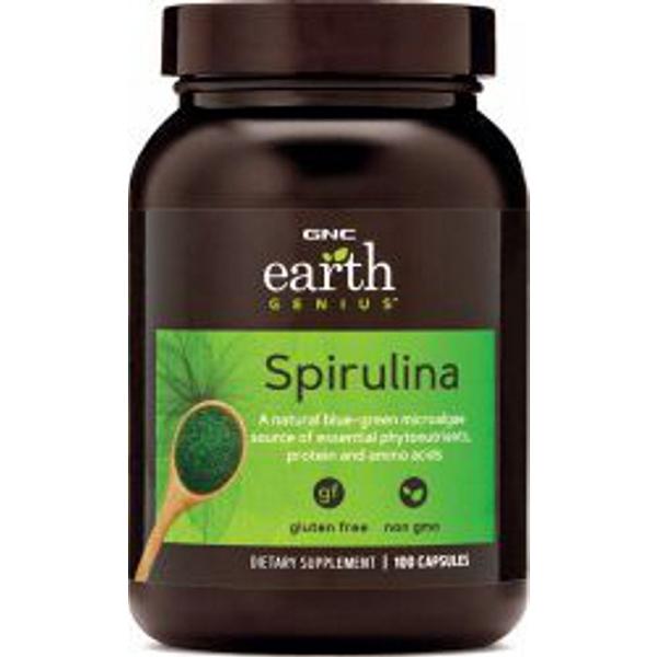 Spirulina Earth Genius GNC, 100 capsule