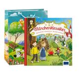 Carte cu CD pentru copii, în limba germană, „Basme clasice (Hansel și Gretel, Fata morarului, Hainele noi ale împăratului)„ (Märchenklassiker - Hänsel und Gretel, Rumpelstilzchen, Des Kaisers neue Kleider), 45 de pagini, +4 ani