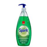 Detergent Lichid pentru Vase cu Pompita cu Aroma de Castravete si Lamaie - Sano Spark Dishwashing Liquid Cucumber & Lemon, 700 ml