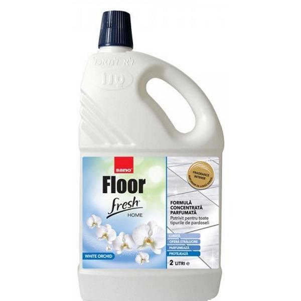 Detergent Concentrat si Parfumat pentru Pardoseli - Sano Floor Fresh Home White Orchid, 2000 ml