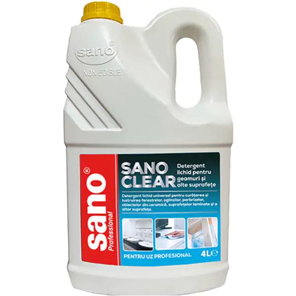 Detergent pentru Geamuri – Sano Professional Clear, 4000 ml
