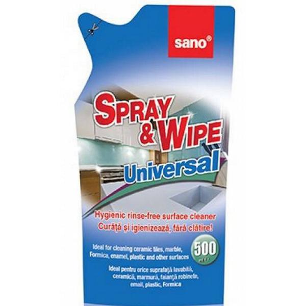 Rezerva Solutie pentru Curatare Universala – Sano Universal Spray & Wipe Refill, 500 ml