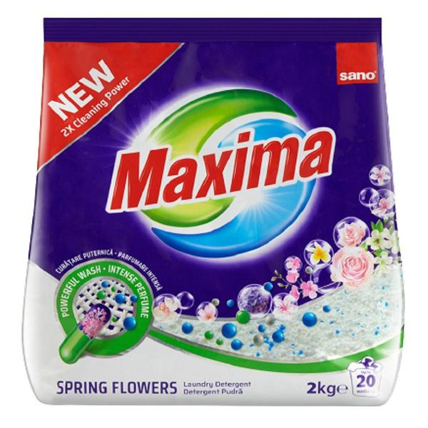 Detergent de Rufe Pudra – Sano Maxima Spring Flowers Laundry Detergent, 2000 g