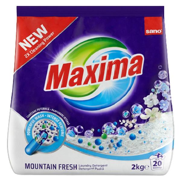 Detergent de Rufe Pudra – Sano Maxima Mountain Fresh Laundry Detergent, 2000 g