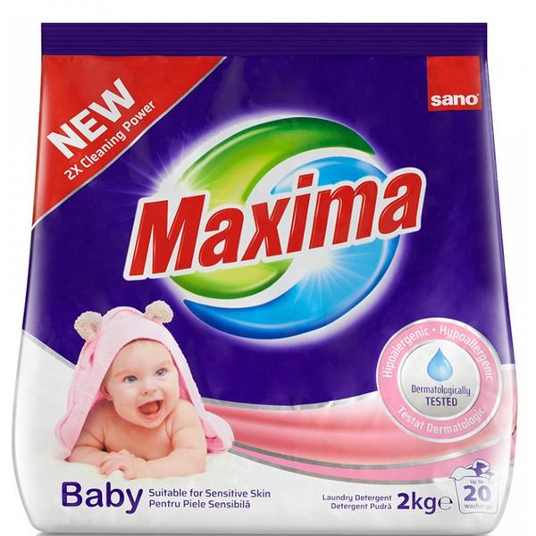 Detergent Pudra pentru Hainele Bebelusilor - Sano Maxima BABY Laundry Detergent, 2000 ml