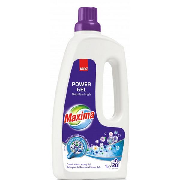Detergent de Rufe Gel – Sano Maxima Detergent Power Gel Mountain Fresh Concentrated Laundry Gel, 1000 ml