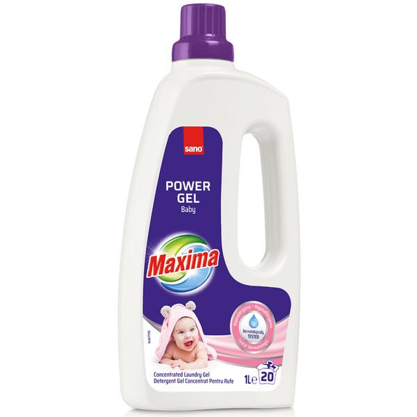 Detergent Lichid pentru Hainele Bebelusilor - Sano Maxima BABY Concentrated Laundry Gel, 1000 ml
