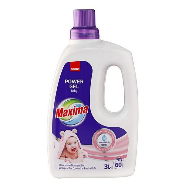 Detergent Lichid pentru Hainele Bebelusilor - Sano Maxima BABY Concentrated Laundry Gel, 3000 ml