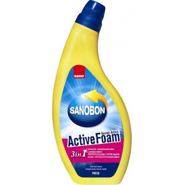 Spuma Activa pentru Curatarea Toaletei - SanoBon Active Foam, 750 ml