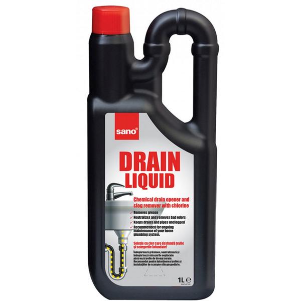 Solutie pentru Desfundat Tevi - Sano Drain Liquid, 1000 ml