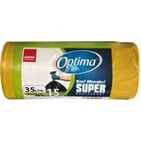 Saci Menajeri Galbeni - Sano Optima Super, 35 l, 15 buc