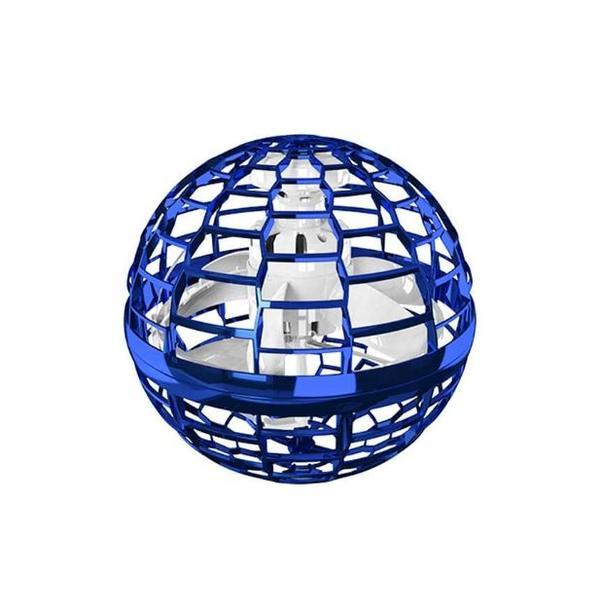 Jucarie interactiva mini drona Flying Pro in forma de glob, albastru
