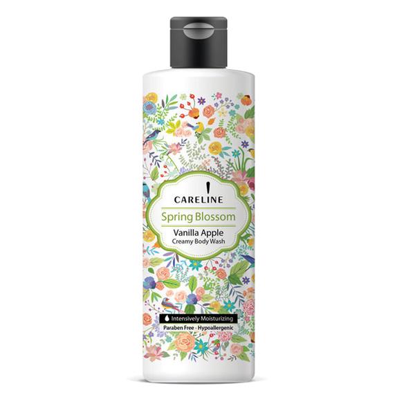 Gel de Dus Crema cu Vanilie si Mere - Sano Careline Spring Blossom Vanilla Apple Creamy Body Wash, 525 ml