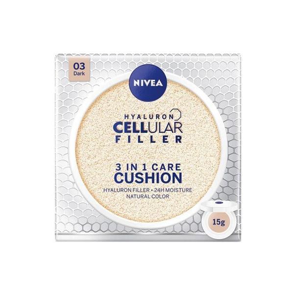 Crema cu pigment de culoare - Nivea Hyaluron Cellular Filler 3in1 Care Cushion SPF 15, 15g