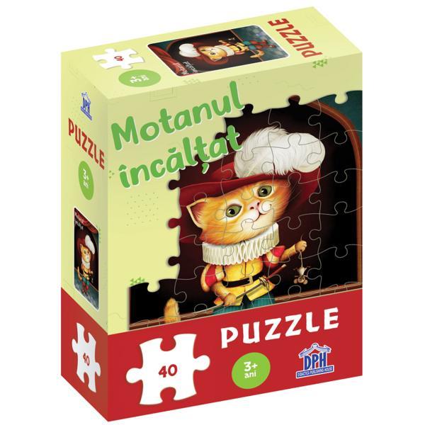 Motanul incaltat - puzzle 3 ani+