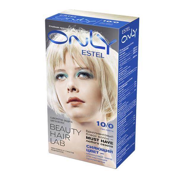 Vopsea-gel permanenta pentru par Estel Only, 10/0 Blond deschis, 115ml