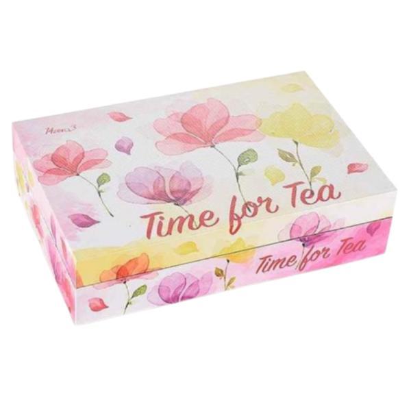 Cutie ceai lemn 6 compartimente Time for Tea Decorer 24 cm x 16 cm x 6 h