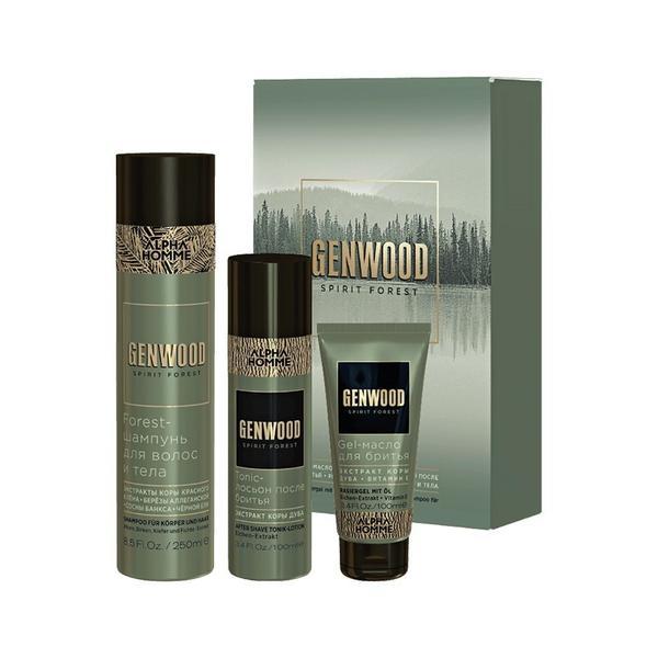 Set cadou pentru barbati Estel Genwood Shave (Sampon 250ml, Gel-ulei 100ml, Lotiune 100ml)