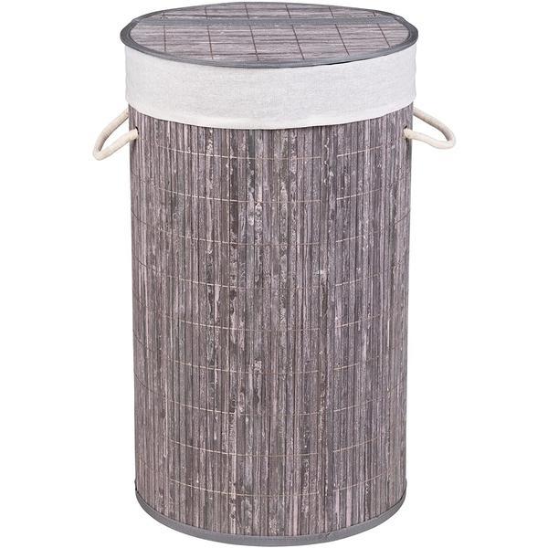 Cos rufe murdare rotund din bambus Wenko, gri, 55 l