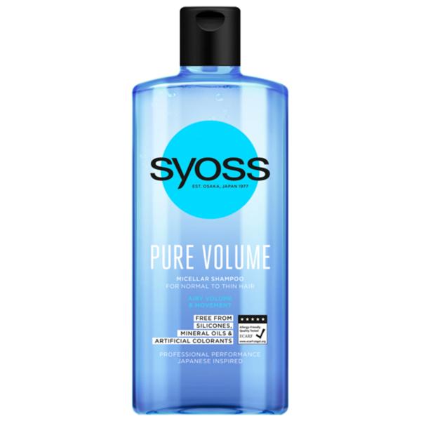 Sampon Micelar pentru Volum pentru Par Normal Spre Subtire - Syoss Professional Performance Japanese Inspired Pure Volume Micellar Shampoo for Normal to Thin Hair, 440 ml