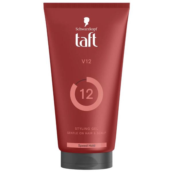 Gel de Par cu Uscare Rapida si Fixare Foarte Puternica - Schwarzkopf Taft V12 Styling Gel Speed Hold 12, 150 ml