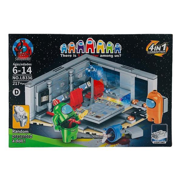 Set de constructie 4 in 1 cu minifigurine, 217 piese, Among Us