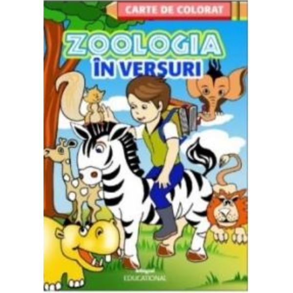 Zoologia in versuri - Carte de colorat, editura Integral