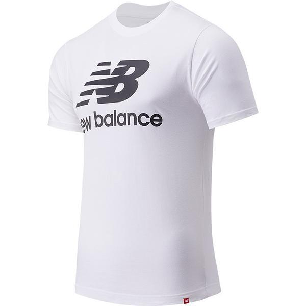 Tricou barbati New Balance Essentials Stacked Logo MT01575-WT, M, Alb