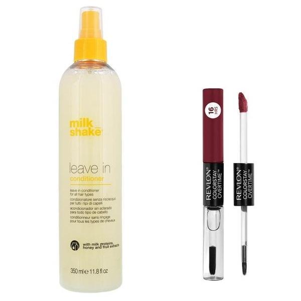 Set cadou Balsam Milk Shake Leave In Conditioner 350 ml + Gloss Overtime Lipcolor 280, 4ml