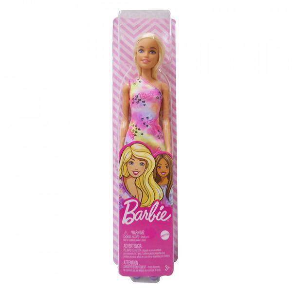 Papusa Barbie Cu Parul Blond Cu Rochita Inflorata - Mattel