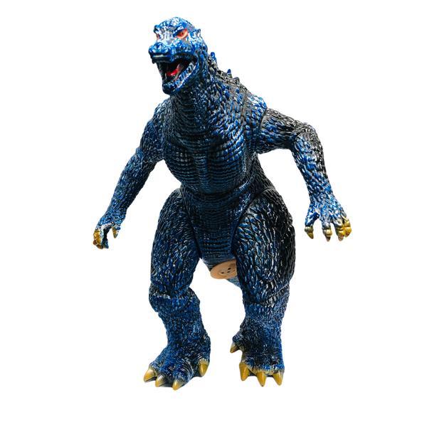Figurina Godzilla de jucarie, cu articulatii, Negru / Albastru, 27x43 cm, M1