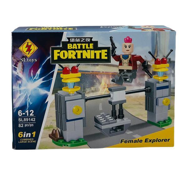 Set de constructie 6 in 1 Female explorer, 82 piese, Fortnite