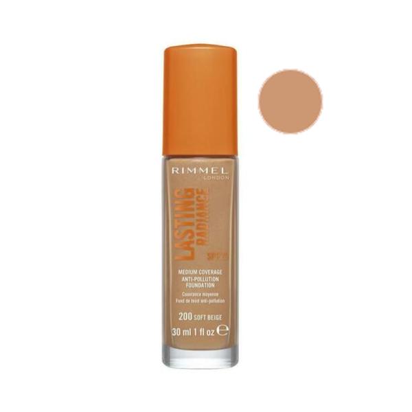 Fond de Ten - Rimmel London Lasting Radiance Medium Coverage SPF25, nuanta 200 Soft Beige, 30 ml